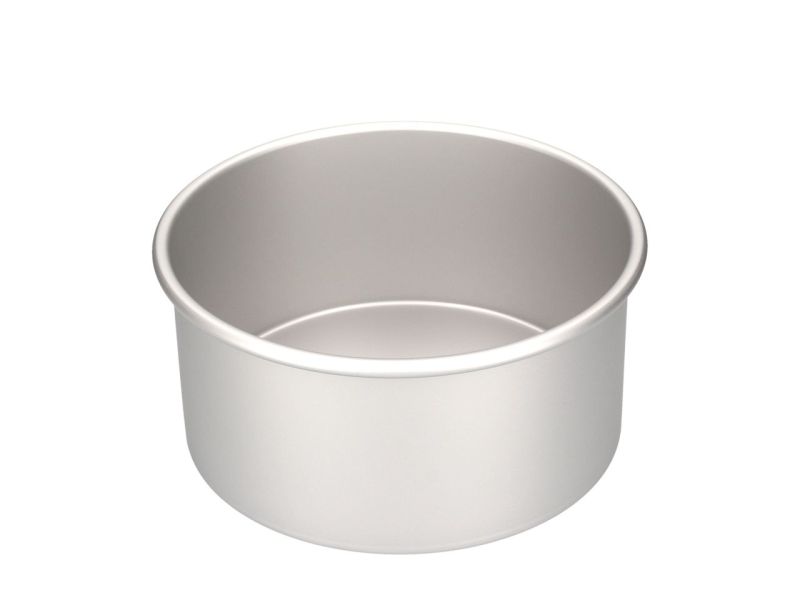 Auddemg Geanodiseerd aluminium Ronde Bakvorm met 2 Losse Bodem, 23 cm, Zilver